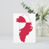 Grönland Flag Karte GL (Stehend Vorderseite)