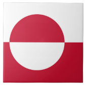 Grönland Flag Tile Fliese (Vorderseite)
