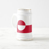 Grönland-Flagge Bierglas (Vorderseite Links)