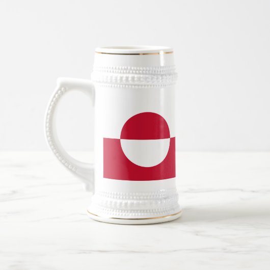 Grönland-Flagge Bierglas (Links)