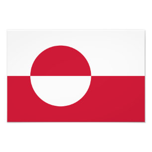Grönland-Flagge Fotodruck