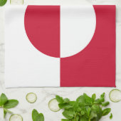 Grönland-Flagge Geschirrtuch (Gefaltet)