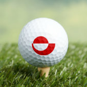 Grönland-Flagge Golfball (Insitu T-Shirt)