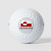 Grönland-Flagge Golfball-Set Golfball (Vorderseite)