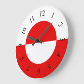 Grönland-Flagge Große Wanduhr (Winkel)