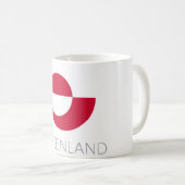 Grönland-Flagge Kaffeetasse (VorderseiteRechts)