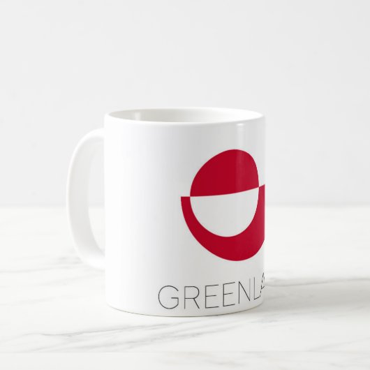 Grönland-Flagge Kaffeetasse (Vorderseite Links)