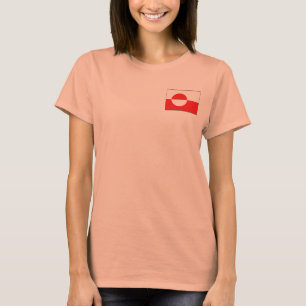 Grönland-Flagge + Karte T-Shirt