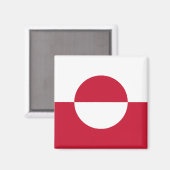 Grönland-Flagge Magnet (Vorderseite/Rückseite)