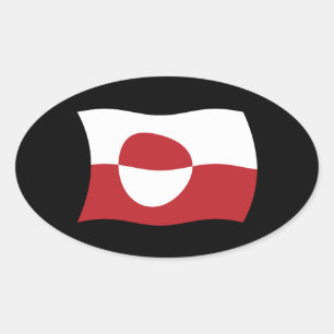 Grönland Flaggen Aufkleber