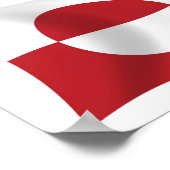 Grönland-Flaggen-Plakat drucken Poster (Ecke)