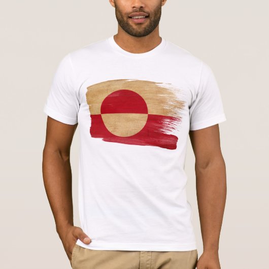 Grönland-Flaggen-T - Shirt (Vorderseite)