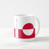 Grönland-Flaggen-Tasse Kaffeetasse (VorderseiteRechts)