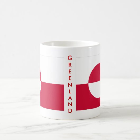Grönland-Flaggen-Tasse Kaffeetasse (Mittel)