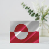 Grönland - Flaggenwellen - Postkarte (Stehend Vorderseite)