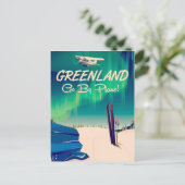 Grönland 'Go by Flugzeug'! Postkarte (Stehend Vorderseite)