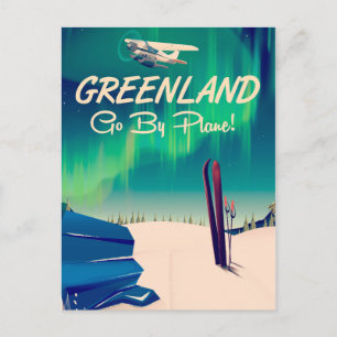 Grönland 'Go by Flugzeug'! Postkarte