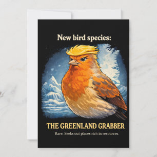 Grönland-Greifer Satirische Politische Vogelkunst Einladung