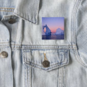 Grönland, Iceberg bei Sonnenuntergang. Button (Beispiel)