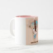 Grönland Illustriert Map Reiseplakat drucken. Zweifarbige Tasse (Vorderseite Links)