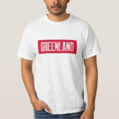 Grönland Kalaallit Nunaat Rote Typografie T-Shirt (Vorderseite)