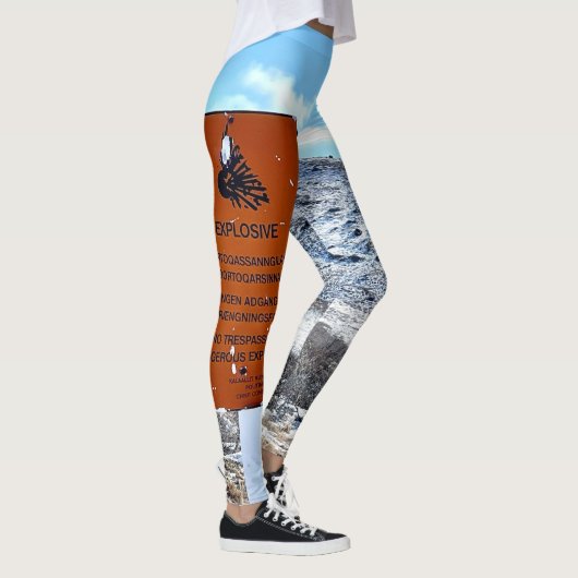 Grönland Kangerlussuaq explosive arktische Tundra Leggings (Rechts)