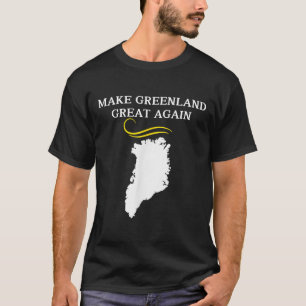 Grönland-Karte mit Trump-Haar macht Grönland zu ei T-Shirt