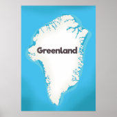 Grönland-Karte Poster (Vorne)