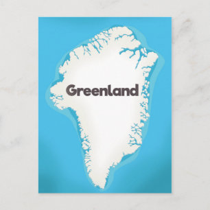 Grönland-Karte Postkarte