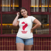 Grönland Karte Rot Weiße Flagge Kalaallit Nunaat T-Shirt