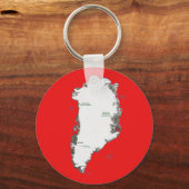 Grönland-Karte-Schlüsselanhänger Schlüsselanhänger (Vorderseite)