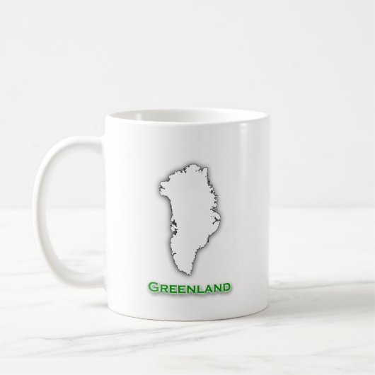 Grönland-Karten-Logo Kaffeetasse (Links)