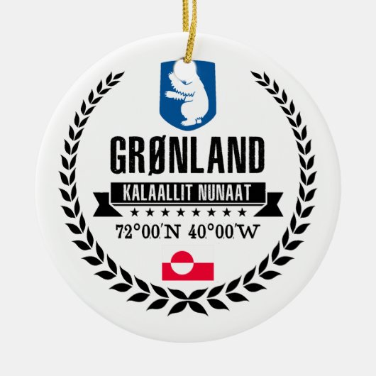 Grönland Keramik Ornament (Vorne)