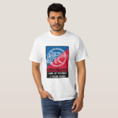 Grönland Land Wikinger & Polar Bären blau rot T-Shirt (Vorne ganz)