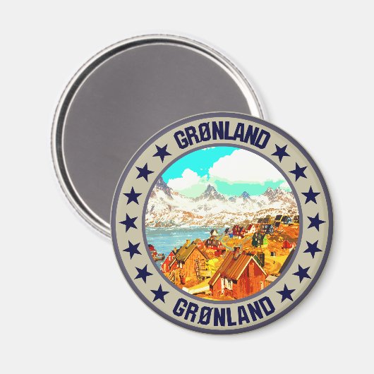 Grönland Magnet (Vorderseite/Rückseite)