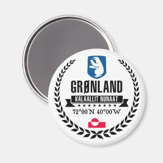 Grönland Magnet (Vorderseite/Rückseite)