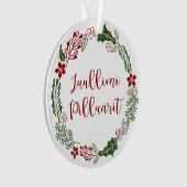 Grönland Merry Christmas Wreath Juullimi Pilluari Ornament (Vorderseite)