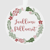 Grönland Merry Christmas Wreath Juullimi Pilluari Ornament (Vorderseite)