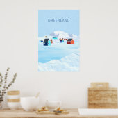 Grönland Minimal Reiseplakat Poster (Küche)
