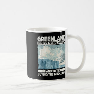 Grönland mit Eisträumen für lustige Trump-Satire Kaffeetasse