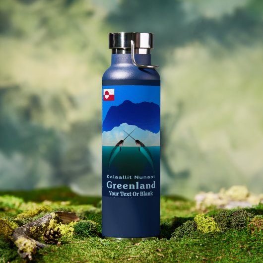 Grönland - Narwal Trinkflasche (Außenbereich (gedreht))