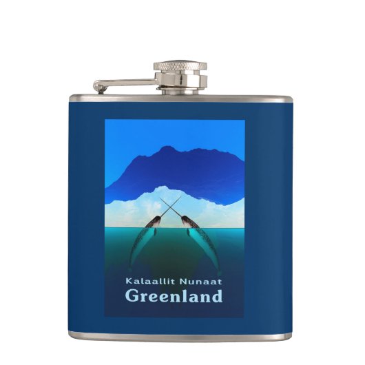 Grönland - Narwhal Flachmann (Vorderseite)