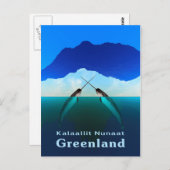 Grönland - Narwhal Postkarte (Vorne/Hinten)
