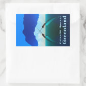 Grönland - Narwhal Rechteckiger Aufkleber (Tasche)