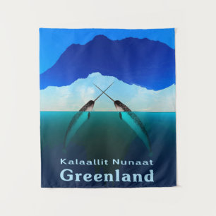Grönland - Narwhal Wandteppich