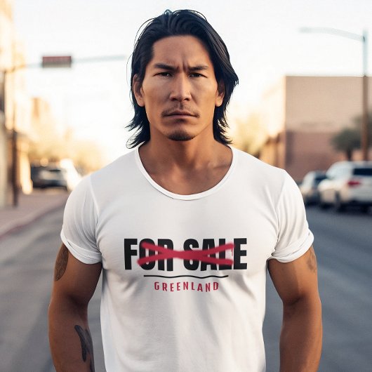 Grönland nicht zum Verkauf von Graffiti-Typografie T-Shirt