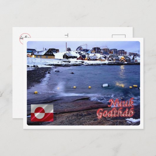 Grönland - Nuuk Bay - Postkarte (Vorne/Hinten)