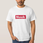 Grönland Nuuk Kalaallit Nunaat Rote Typografie T-Shirt (Vorderseite)