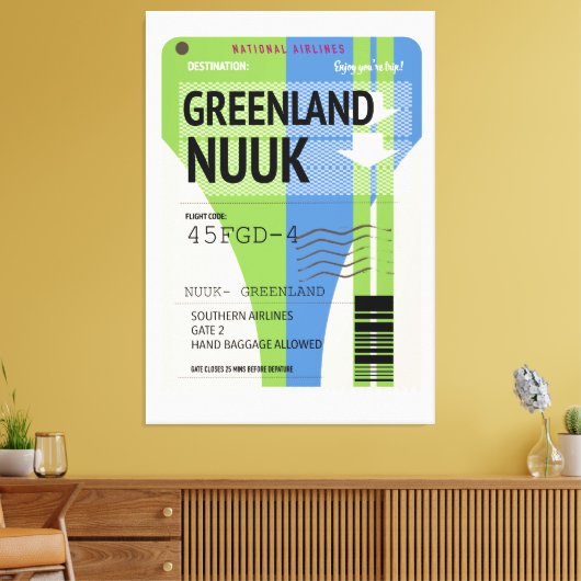 Grönland-Nuuk Leinwanddruck (Insitu (Wohnzimmer))
