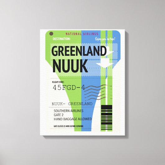 Grönland-Nuuk Leinwanddruck (Vorderseite)